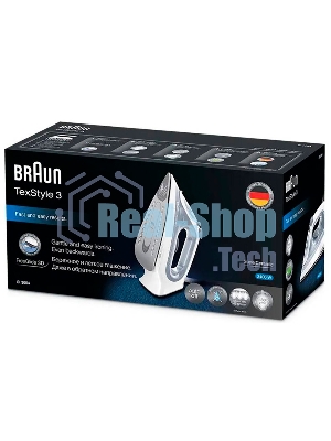 Утюг Braun SI 3054 GY серый/белый, 2400 Вт, 45 г/мин, 180 г/мин, 270 мл