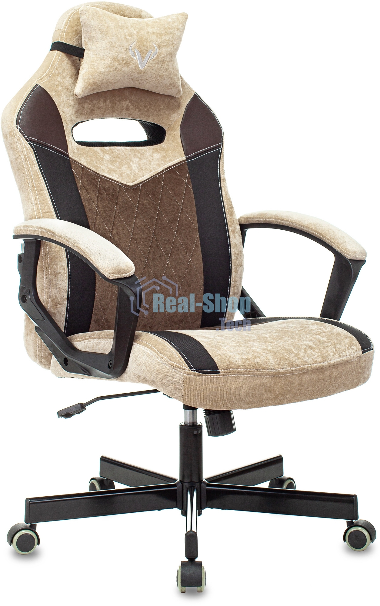 Кресло игровое Бюрократ VIKING 6 KNIGHT BR FABRIC коричневый, крестовина металл/пластик