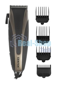 Машинка для стрижки Centek CT-2110 (серый/черный) титановые ножи, прорезиненный корпус