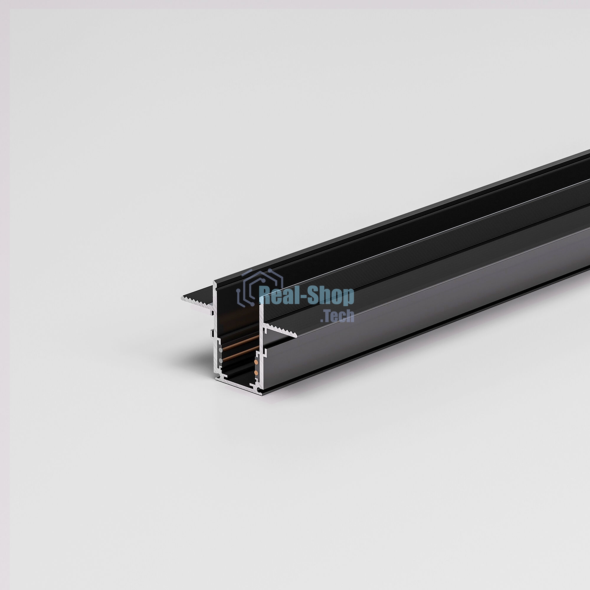 Slim Magnetic Шинопровод встраиваемый под ГКЛ 9,5мм (черный) (2м) 85209/00