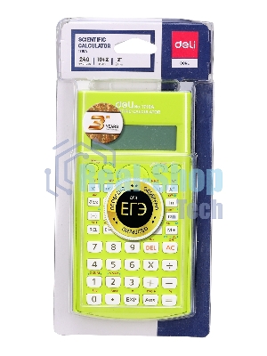 Калькулятор научный Deli E1710A/GRN зеленый 10+2-разр.