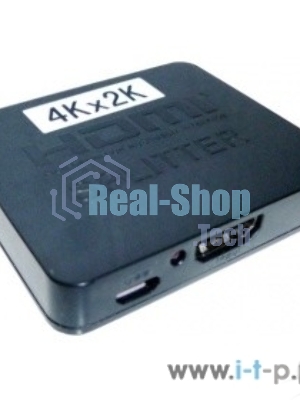 Разветвитель HDMI 4K Splitter Orient HSP0102HL, 1->2, HDMI 1.4/3D, UHDTV 4K(3840x2160)/HDTV1080p/1080i/720p, HDCP1.2, питание от USB, пластик.корпус 
