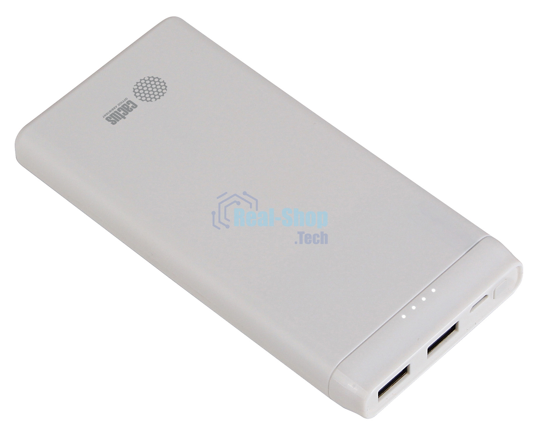 Портативный аккумулятор Cactus CS-PBFSMT-10000 10000mAh 2.1A 2xUSB белый