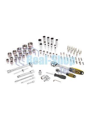 Набор инструментов Kranz 1/2, 1/4, CrV, пластиковый кейс, 94 предмета