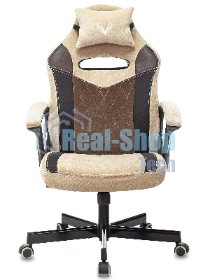 Кресло Бюрократ VIKING 6 KNIGHT BR FABRIC коричневый, ткань, 120 кг, механизм качания