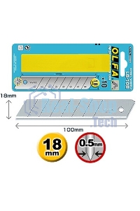 Лезвие Olfa (OL-LB-10B) сегментированное, 18х100х0,5мм, 10шт