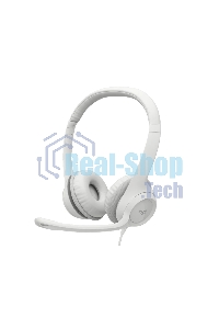 Гарнитура проводная с микрофоном Logitech H390 белый 1.9м накладные USB оголовье (981-001288)