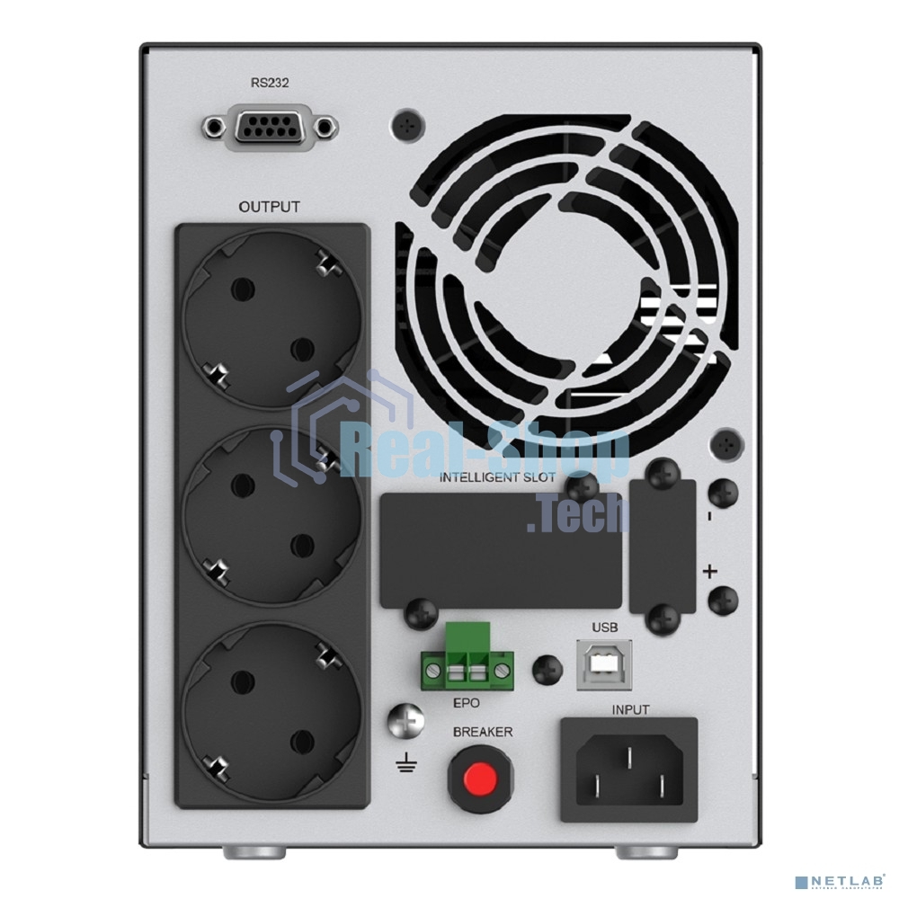 Источник бесперебойного питания CBR ESN-1KT-3F-LCHERSC Online 1000VA/1000W Tower 3 x Schuko, LCD, HID-USB, RS232, EPO, SNMP slot