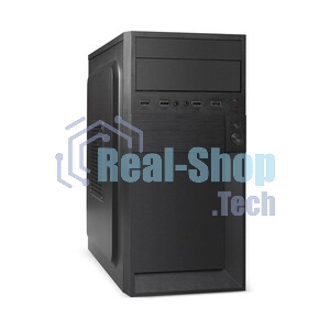 Компьютерный корпус Minitower ExeGate BAA-105-01-UNS500 (mATX, БП UNS500 с вент. 12см, 2*USB, аудио, черный)