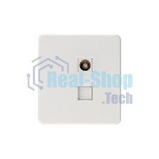 Розетка телевизионная Kranz ROUND компьютерная RJ45 кат6 + TV с/у перламутр