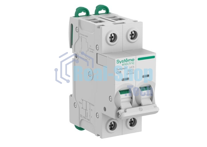 Автоматический выключатель Systeme Electric S9F22250 Systeme9 C 50A 2P 6kA 400В