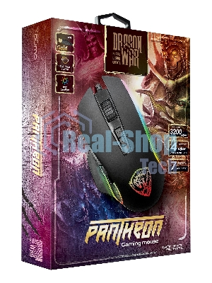 Мышь проводная Qumo Pantheon M50 черный, 3200 dpi, USB, кнопки - 7