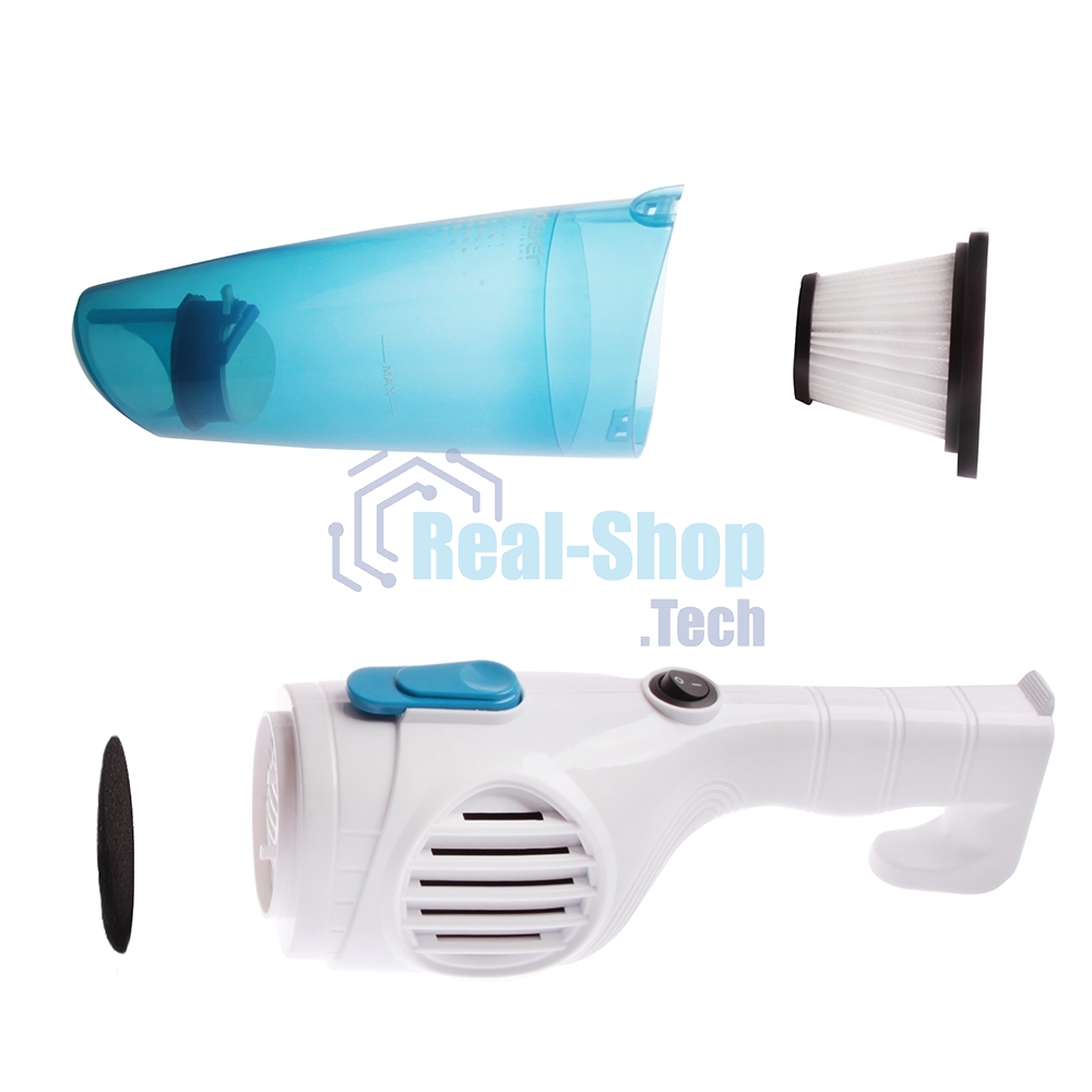 Пылесос вертикальный Endever SkyClean VC-278 белый/голубой, питание от сети, 130 Вт, уборка сухая, пылесборник 1.2 л