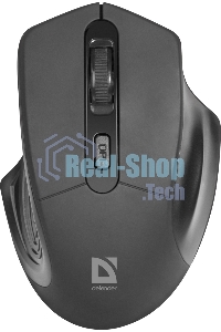 Мышь беспроводная Defender Datum MB-345 черный, 1600 dpi, радиоканал, USB, кнопки - 4