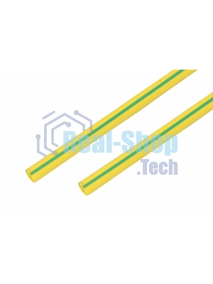 Термоусаживаемая трубка Rexant 15,0/7,5 мм, желто-зеленая, упаковка 50 шт. по 1 м
