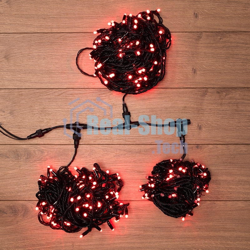 Гирлянда Neon-night LED ClipLight 24V, 3 нити по 20 м, свечение с динамикой, цвет диодов красный