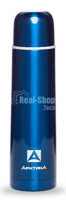 Термос Арктика, 102-750 синий, узкое горло 0,75 л, классический, цветной, холод/тепло 28 ч