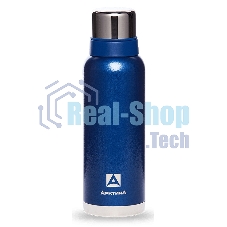 Термос Арктика 106-1200 синий, узкое горло 1,2 л, американский дизайн, антивандальное покрытие, две чашки, холод/тепло 32 ч