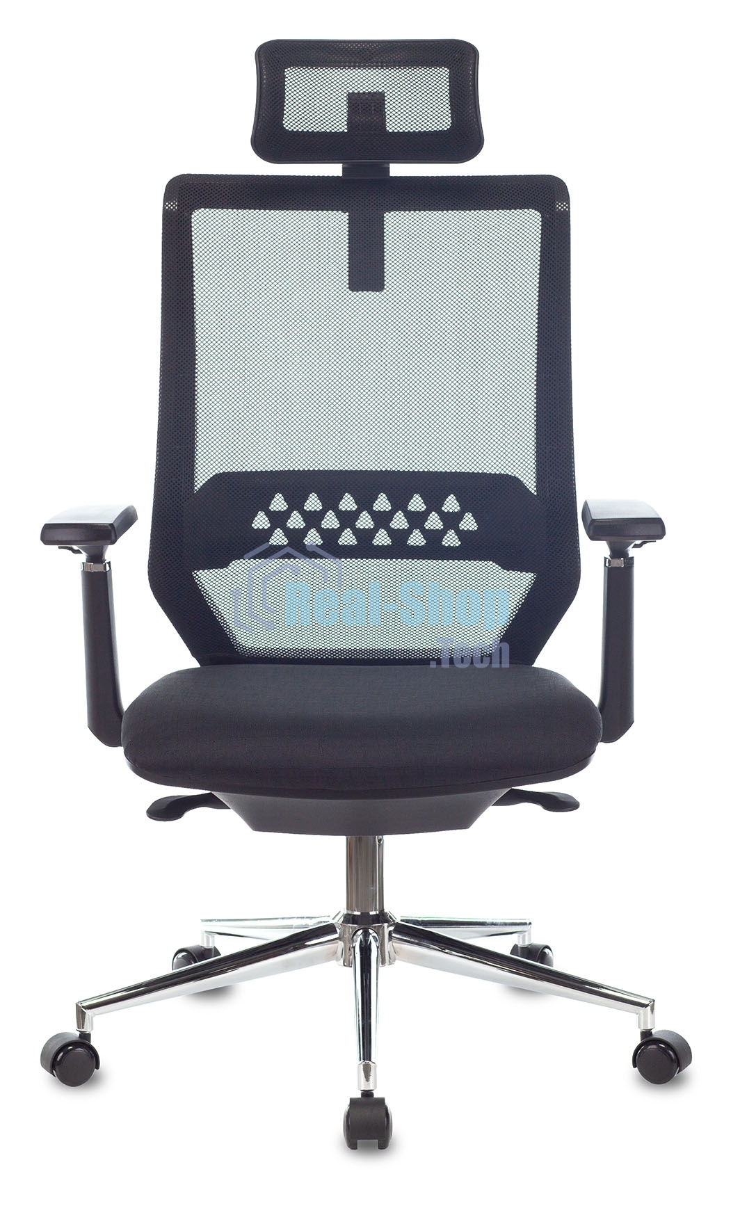 Кресло руководителя Бюрократ MC-612N-H черный TW-01 38-418 сетка/ткань с подголов. крестовина металл хром