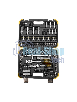 Набор инструментов Kranz 1/2, 1/4, CrV, пластиковый кейс, 94 предмета