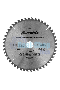 Пильный диск Matrix по дереву, 255x32мм, 48 зубьев + кольцо 30/32 Professional