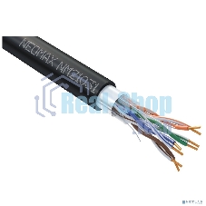 Кабель NEOMAX NM21031 F/UTP cat.5e 4 пары (305 м) 0.48 мм (24 AWG) Медь, внешний, PE, черный