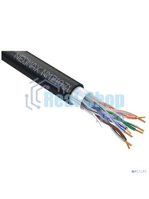 Кабель NEOMAX NM21031 F/UTP cat.5e 4 пары (305 м) 0.48 мм (24 AWG) Медь, внешний, PE, черный