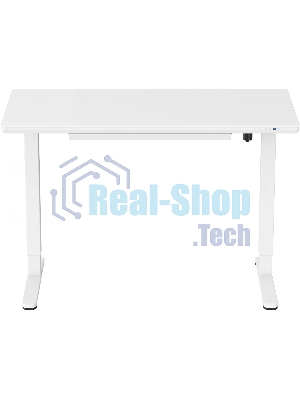 Стол для компьютера Cactus с электроподъемником, столешница стекло белый каркас белый (CS-EGD-WWT)