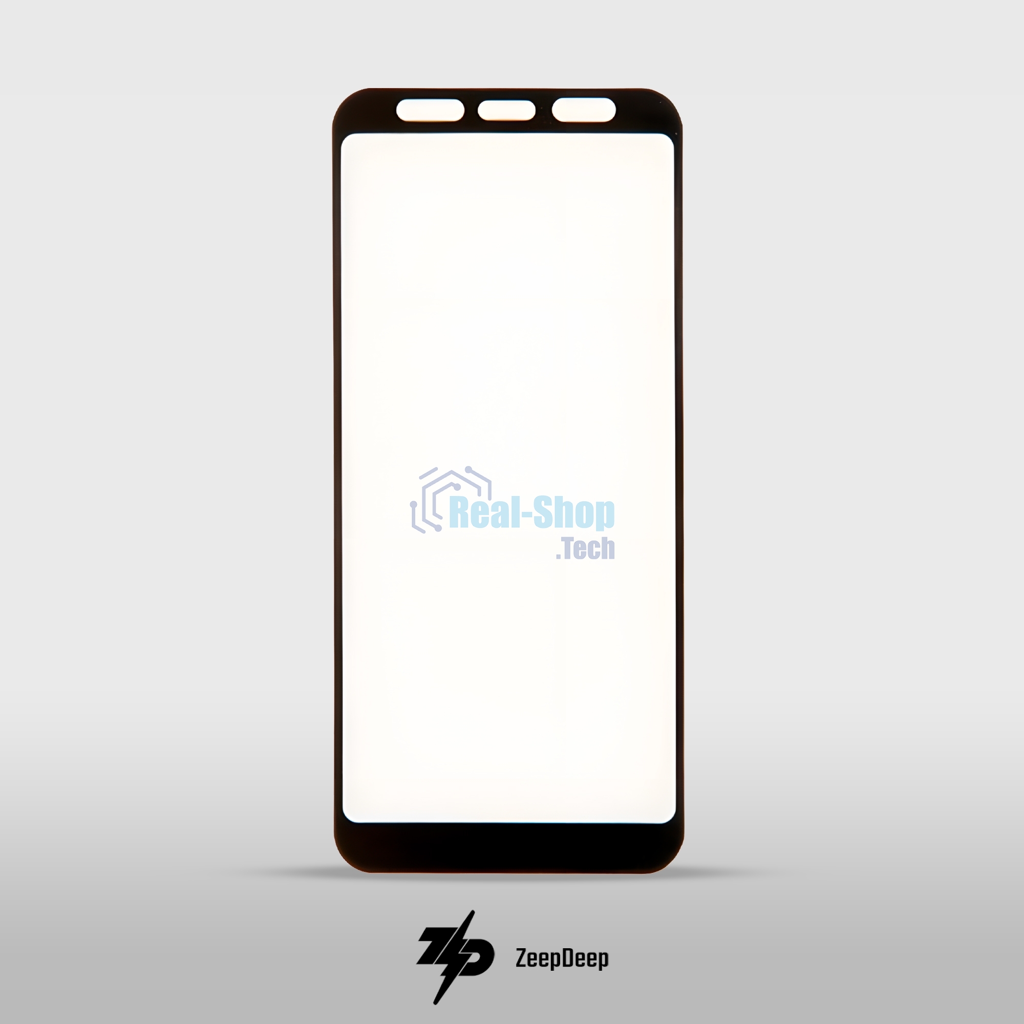 Защитное стекло 20D для Samsung Galaxy J4 Plus, Galaxy J6 Plus, черное (black) Full Glue ZeepDeep