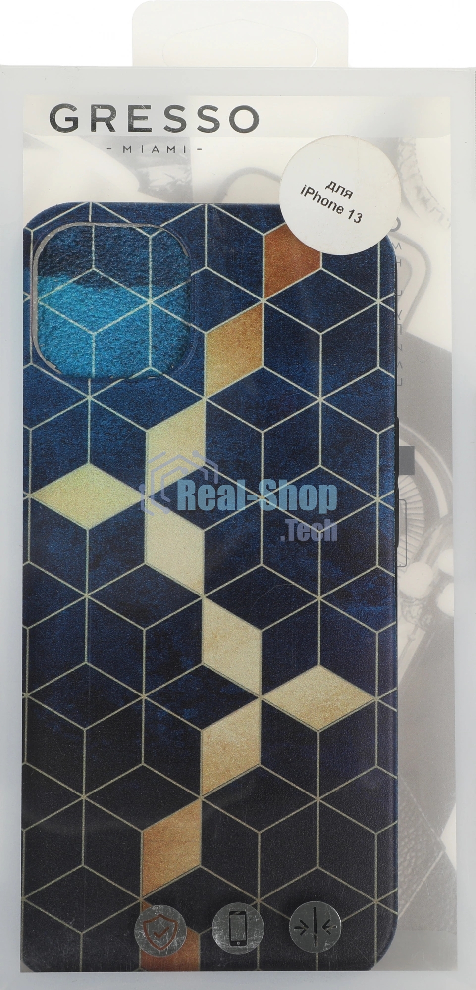 Чехол (клип-кейс) Gresso Meridian, для iPhone 13, синий gr17aaae8890