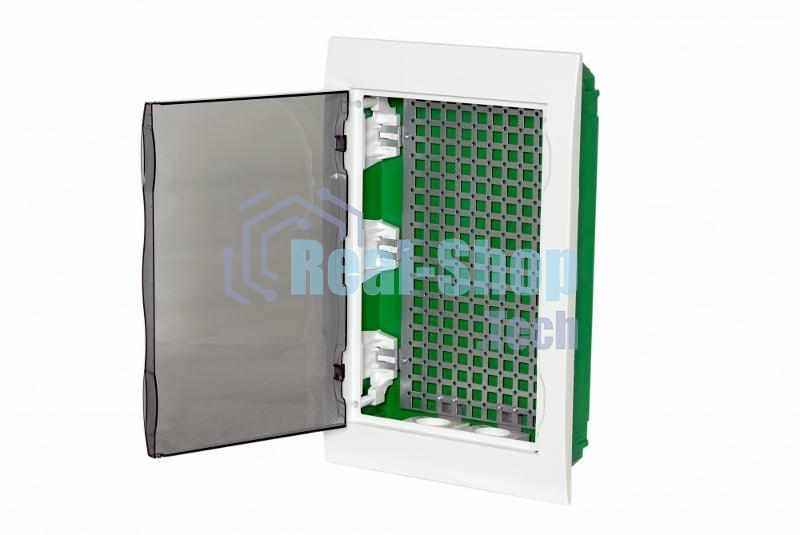 Корпус встраиваемый SE EZ9E312S2FIT City9 Box IT 3 ряда 36мод. 2 розетки с прозрачной дверцей