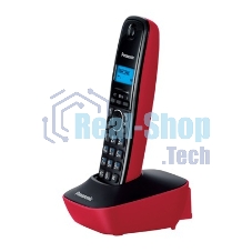 Телефон беспроводной (DECT) Panasonic KX-TG1611RUR (красный) АОН, Caller ID,12 мелодий звонка,подсветка дисплея,поиск трубки