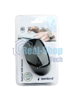 Мышь беспроводная Gembird MUSW-354 черный, 1600 dpi, радиоканал, USB, кнопки - 4