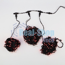 Гирлянда Neon-night LED ClipLight 24V, 3 нити по 20 м, свечение с динамикой, цвет диодов красный