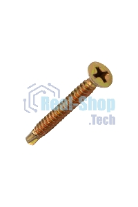 Саморез оконный Kranz сверло, 3.9х38, желтый цинк, короб (500 шт./уп.)