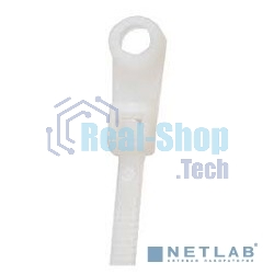 Хомут-стяжкa нейлоновая под винт Rexant 200x4,3 мм, белая, упаковка 100 шт.