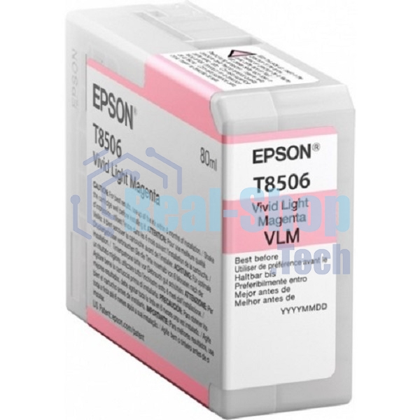 Картридж струйный Epson T8506 светло-пурпурный (80 мл.) для SureColor SC-P800
