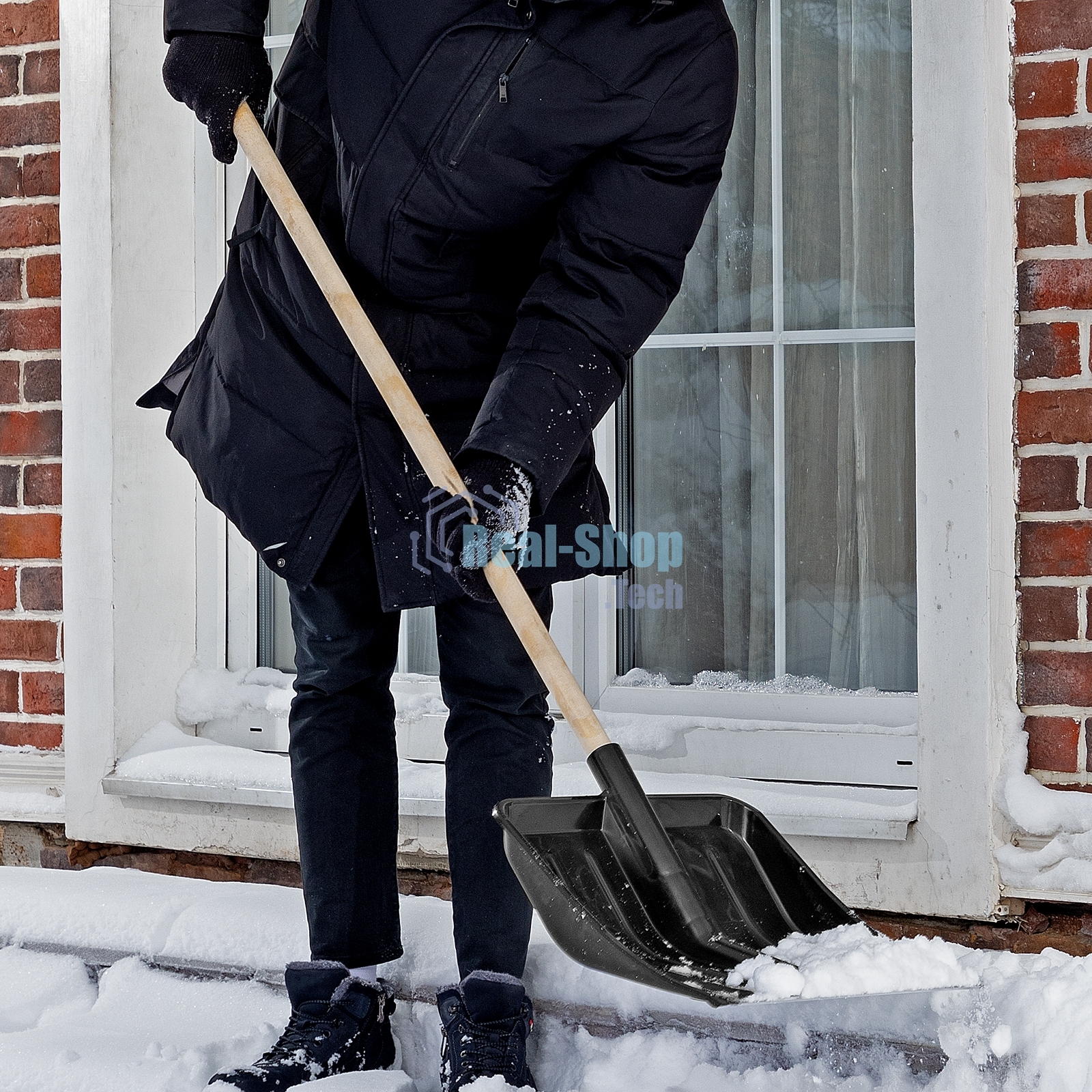 Лопата для уборки снега Сибртех полипропилен, 405х410 мм, без черенка