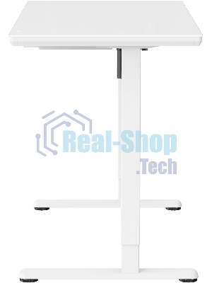 Стол для компьютера Cactus с электроподъемником, столешница стекло белый каркас белый (CS-EGD-WWT)