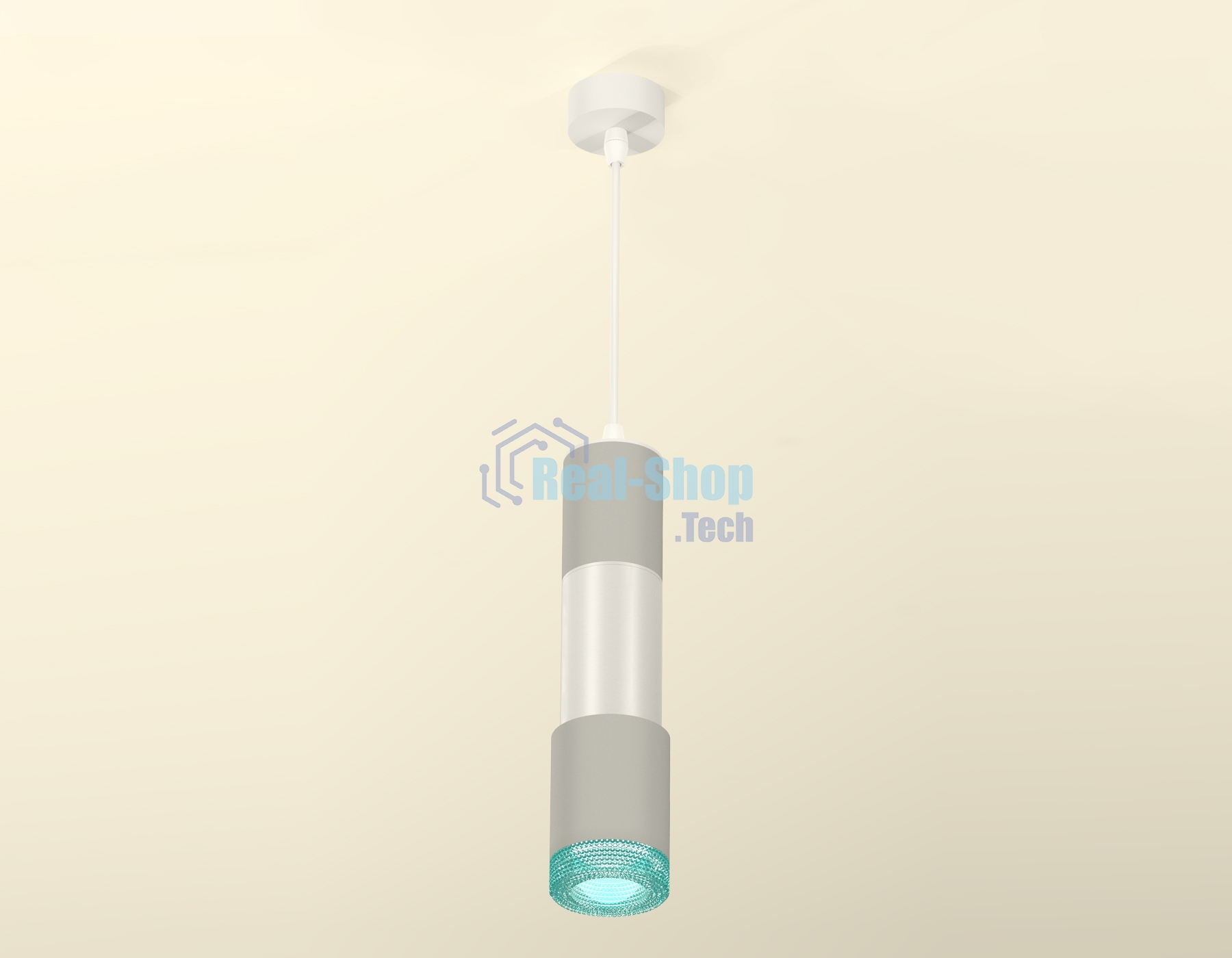Светильник Ambrella Light XP7423002 SGR/PSL/BL серый песок/серебро полированное/голубой MR16 GU5.3