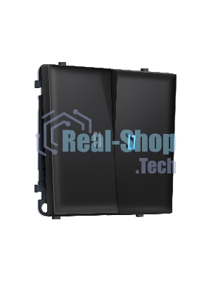 Комплект механизма 2-кл выключателя с подсветкой 10000K SIGMA Черный матовый 10A-250V QUANT PRO (SP8040, PR115, G17B)