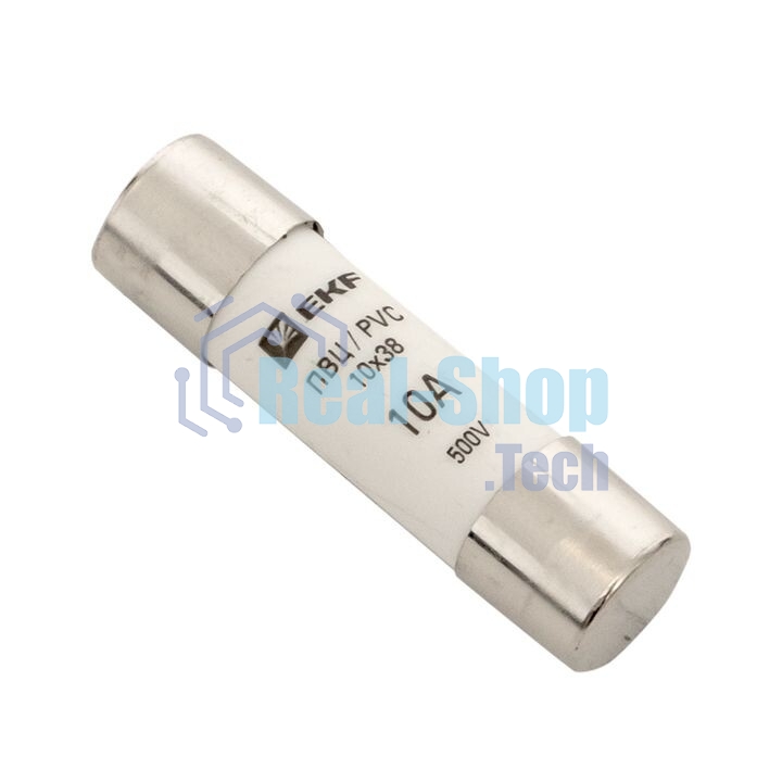 Вставка плавкая цилиндрическая ПВЦ 10х38 10А EKF pvc-10x38-10