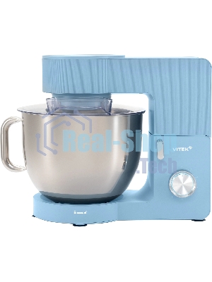 Миксер Vitek VT-PM0555 голубой, стационарный, 2200 Вт, 7.8 л, 6 скоростей