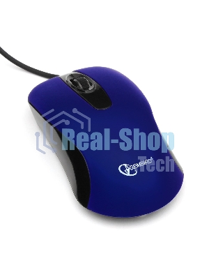 Мышь проводная Gembird MOP-400-B синий, 1000 dpi, USB, кнопки - 3