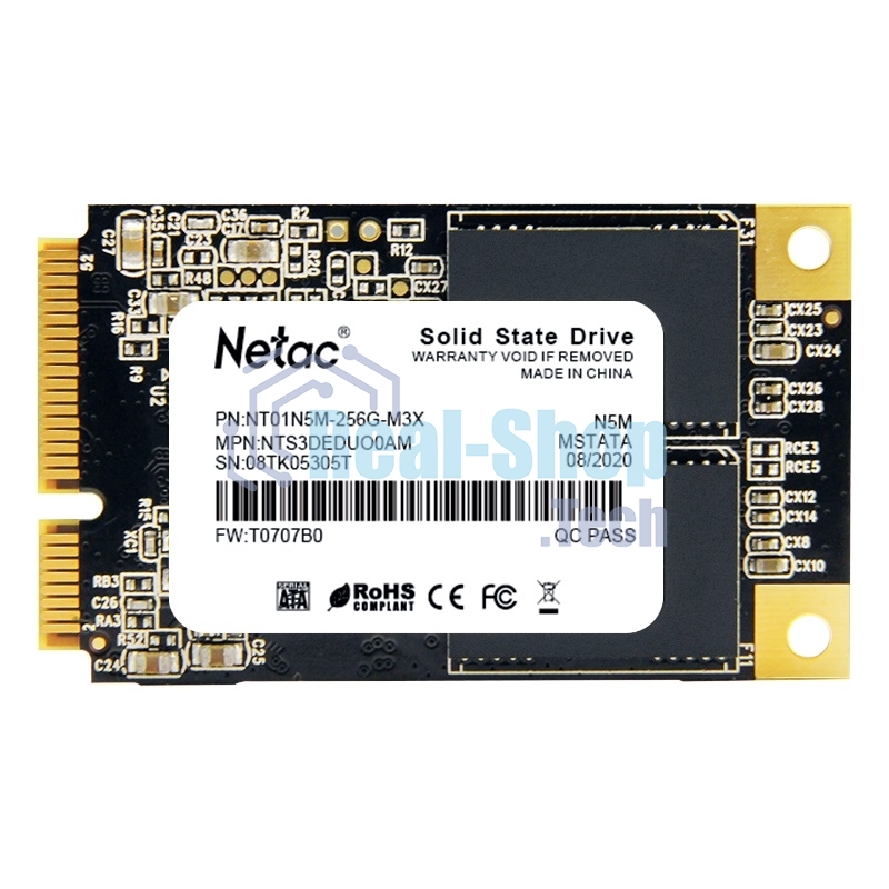 Накопитель SSD Netac N5M, 256Gb, mSATA, R/W 560/520