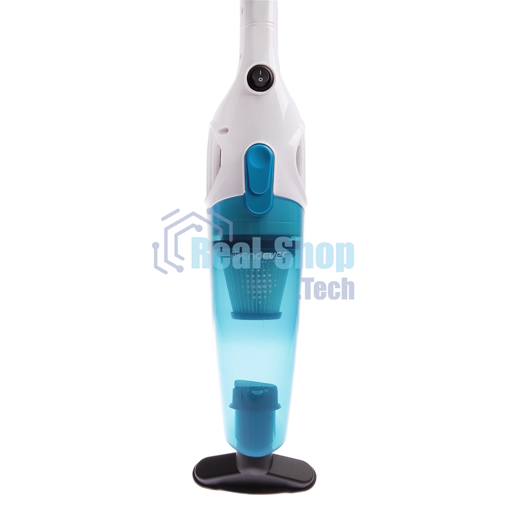 Пылесос вертикальный Endever SkyClean VC-278 белый/голубой, питание от сети, 130 Вт, уборка сухая, пылесборник 1.2 л