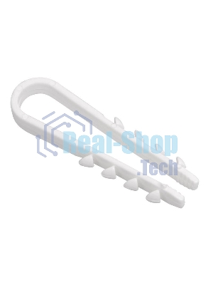 Дюбель-хомут d19-25мм для круглого кабеля нейлон белый (уп.100шт) ИЭК UHH35-19-25-100