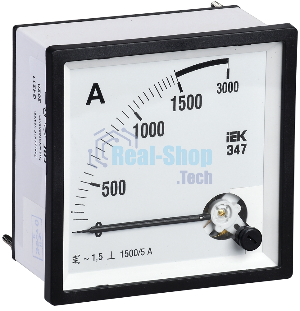 Амперметр Э47 72х72мм 1500/5А кл. точн. 1.5 ИЭК IPA10-6-1500-E
