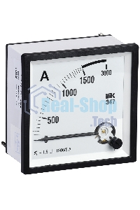 Амперметр Э47 72х72мм 1500/5А кл. точн. 1.5 ИЭК IPA10-6-1500-E