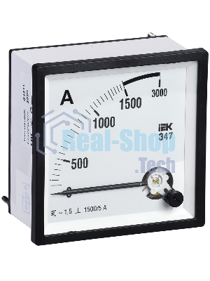 Амперметр Э47 72х72мм 1500/5А кл. точн. 1.5 IEK IPA10-6-1500-E